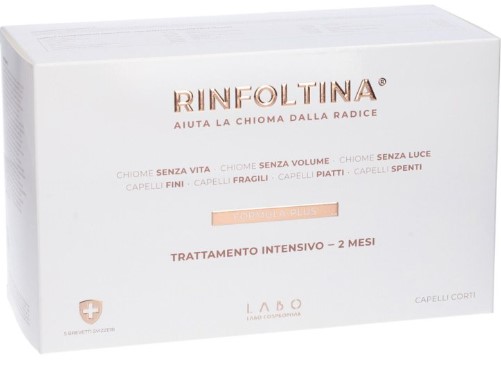 Rinfoltina formula plus per capelli corti - 40 fiale da 3,5 millilitri per 2 mesi di trattamento